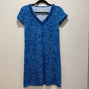 Lilly Pulitzer Blue Leopard Print Dress
